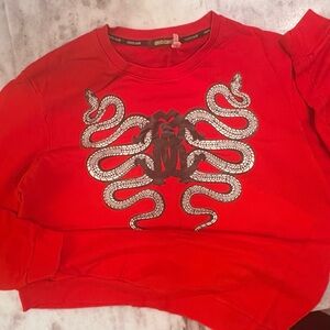Roberto Cavalli Signature Snake Print Mens Sweater